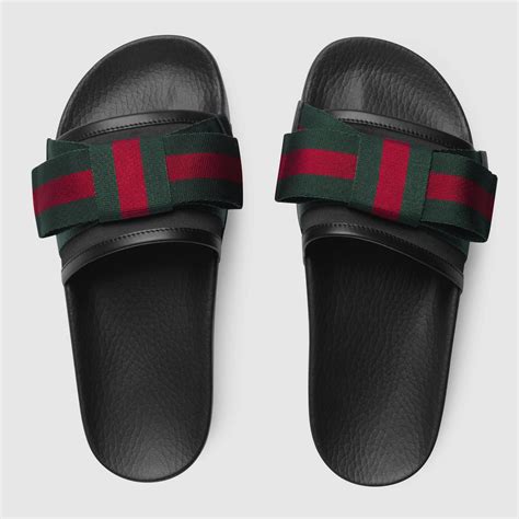 red gucci bow|Gucci slides with bow.